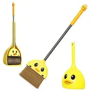 Mini Broom and Dustpan Set for Kids - Cute Yellow Duck for Girls & Boys -