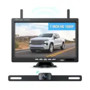 eRapta Wireless Backup Camera 7 Inch Rear View Monitor Kit HD 1080P Easy Inst...