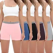 [LALESTE] Women's Cotton Boxer Briefs 3" Inseam Anti Chafing Boy Shorts Panties 5 Pack