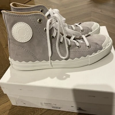 Brand New Chloe Kyle Suede High Top Sneakers Size EU 38