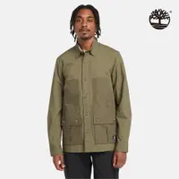 在飛比找PChome24h購物優惠-Timberland 男款葉綠色混合材質襯衫外套|A5U5U