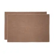 2pc Bambury Ultra soft Angove Bath Mat 50x80cm Woodrose Cotton Woven Home Decor