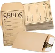 HOODANCOS 200pcs Mini Paper Envelopes Small Brown Paper Bags for Mailing Self Adhesive Flap