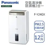 PANASONIC國際牌【F-Y24GX】12公升 清淨除濕機 一級效能 原廠公司貨 3年保固