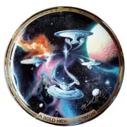 "RARE" 1999 Brand New Millenium Giant Star Trek Plate- Franklin Mint- Boxed