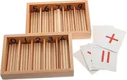 PERSELOSO 1set Montessori Math Toy for Toddlers Counting Tools Box for Interactive Learning Develop Logical Skills Spatial Imagination for Home Education Family Bonding