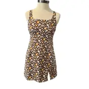 Hollister Mini Dress Size XS Micro Floral Smocked Back Y2K Girly NEW Ditzy