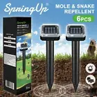 6Pcs Garden Snake Repeller Multi Pulse Ultrasonic Solar Powered Pest Repellent