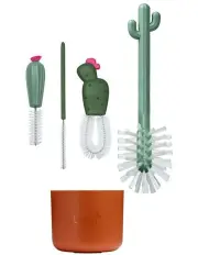 [Boon] Baby Nipple Bottle Cleaning Brush Set 4 Piece in Green