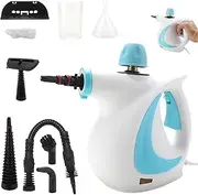 Dodorado Steam Cleaner - Pressurized Handheld Steamer with Accessories, Multi-Surface Power Washers for Car Upholstery, Tile Grout, Floors & Furniture (Blue)