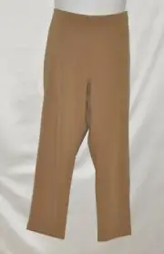 Bob Mackie Petite Flat Front Ponte Pants with Side Zip Size 1XP Camel