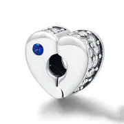 Silver plating Love Best Wishes Charms Heart Clasp Beads Fit Women Bracelets DIY Jewelry