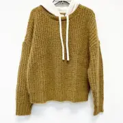 Aerie Offline Women's Brown Knit Hooded Sweater Size Small