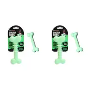 2x Rosewood Tough Toys Nylon Bone Dog Pet Dental Chew Fun Fetch Play Toy L Mint