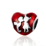 Heart Beads for Charm Bracelet Bangle Silver plating Boy and Girl Friends Charms Jewelry