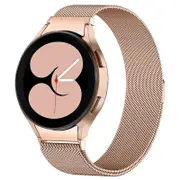 Samsung Galaxy Watch 42mm Replacement Wristband, Adjustable Stainless Steel Milanese Band Strap For Women Men Unisex (Rose Gold)