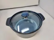 Basque Ceramique Andalusian Blue Stoneware 10” Covered Casserole Dish NEW