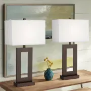 360 Lighting Marshall 30 1/4" Bronze Open Window Table Lamps Set of 2