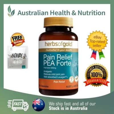 HERBS OF GOLD PAIN RELIEF PEA FORTE 21 CAPSULES + FREE SAME DAY SHIPPING