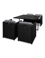 [Gardeon] 5 Piece Wicker Outdoor Dining Set