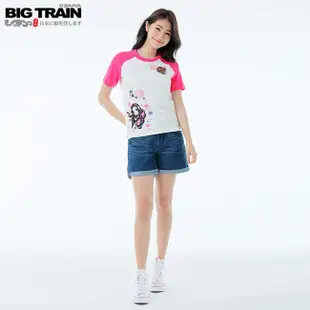 BIG TRAIN 蝶姬拉克蘭袖彈性女T-牙白 B85272