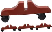 KOMBIUDA 4pcs Screen Base Room Partition Support Brackets Screen Divider Brackets Partition Base with Wheels Thickened Divider Stand Divider Mobile Support Divider Base Wooden