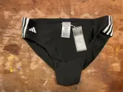 Adidas 3 Three Stripe Swim Briefs Mens Black/White - 38