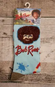 Bob Ross The Joy Of Painting Adult Crew Socks NEW Fun Novelty Socks - Unisex