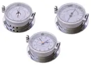 TIME and TIDE CLOCK, BAROMETER, TEMP, HUMIDITY, 116mm ROYAL MARINER TRIPLE SET