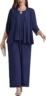 [Hanna Nikole] Large Sizes Women's Chiffon Sets Summer Blouse Casual Trousers Lounge Set Beach Outfit Set Three-Piece Suit with Vest