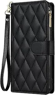 [HJZSZX] for Samsung A34 (5G) Crossbody Leather Zip Wallet Phone Case(for Samsung A34 (5G)/Black)