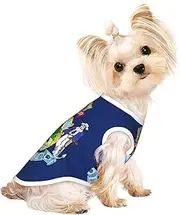 Maine State Flag print Dog Shirts for Small Dogs Stretchy T-Shirts Lightweight Tank Top Sleeveless Striped Vest