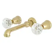 Kingston Brass KS712.KWL Krystal Onyx 1.2 GPM Wall Mounted - Brass