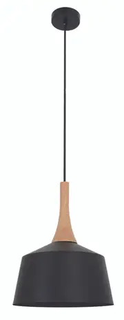 Malmo Metal Wood Dome Pendant Light
