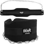 Hawk Fitness Dip Belt with Chain for Men & Women Dipping Pull Up Belt Crossfit Weight Lifting Training Gym Bodybuilding Weightlifting!