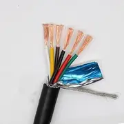 UL2464 Shielded Flexible Cable 5 Meters Pure Copper core 2-14 core 26 24 22 20 18awg RVVP Anti-Interference Signal Control Cable(12 CORES_24 AWG-0.2MM)