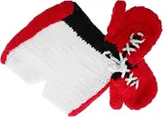 FRCOLOR 1 Set Player Outfit Unique Crochet Costume for Photography Soft and Breathable for Newborn Photoshoots Adorable Boxing Style Design