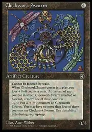 4x Clockwork Swarm Homelands MtG Magic Artifact Uncommon 4 x4 Card Cards