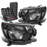 For 2012-2015 Toyota Tacoma Pair Black Clear Signal Headlight Lamps+Tool Box (for: Toyota)