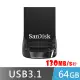 SanDisk Ultra Fit USB 3.1 64GB 高速迷你型隨身碟 (CZ430)