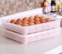在飛比找樂天市場購物網優惠-【雞蛋收納盒-24格-單層-PP-1個/組】大容量蛋盒 24