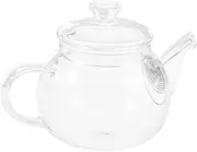 CIYODO Borosilicate Glass Teapot with Removable Infuser Heat Resistant Transparent Tea Pot for Stovetop Safe Glass Kettle for Blooming and Loose Leaf Tea and Elegant