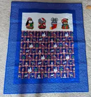47"x39" HANDMADE patchwork Christmas quilt new