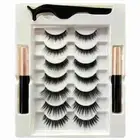 7Pairs/set Magnetic Eyelashes With Tweezer Long Ship W9K8 False W0J0