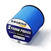 Elastic Bungee Shock Cord 3-8mm Light Blue 5/32'' x 66FT