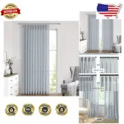 Versatile Blue Fog Light Filtering Curtains - 1 Panel Pinch Pleat - 60"Wx102"L