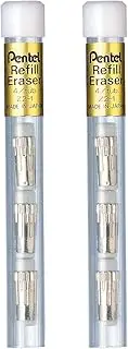 Pentel Mechanical Pencil Eraser Refill, 4 Refills Per Tube, Pack of 2 Tubes - Eraser for Pentel 120 A3, P200 Series, Caplet 2, Sharplet-2, Wow!, Stein, Graphgear, Energize-X, ORENZ (YZ21N-2)