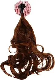 FOMIYES Realistic Hair Clip With Brown Curly Wig Fake Ponytail Extension Claw For Women Cosplay Party Daily Use