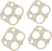 Mipcase 4Pcs Rhinestone Lens Protector Film for Design Scratch Resistant Phone Lens Cover Stylish and Durable Protection Shiny Finish for Camera