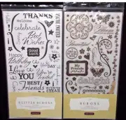 Rub Ons Glitter Sheets Words Floral Birds Flowers Remarks & Primavera U Pick New